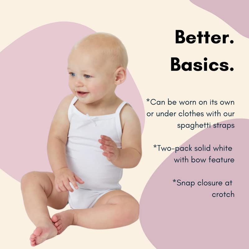 Feathers Baby Girls 100% cotton super soft One-piece Bodysuits 2-Pack - Image 3